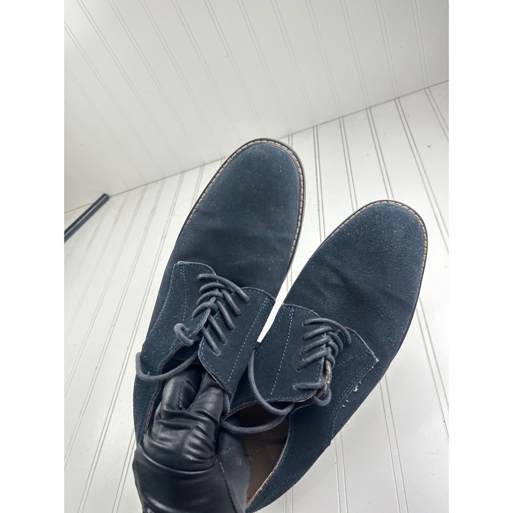 Banana Republic Vintage Blue Suede Derby Dress Shoes Men's Size 8 - Picture 12 of 12